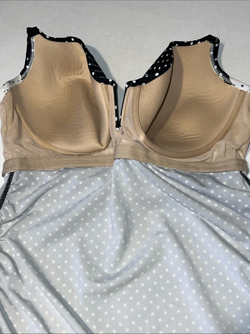 Cacique Black and White Polka Dot Swim Top